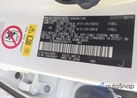 2016 Lexus Nx 200T F Sport z USA, uszkodzony, nr VIN JTJBARBZ5G2069171